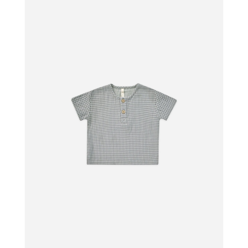 Henry Top || Blue Gingham*|gingham|0-3m|3-6m|6-12m|12-18m|18-24m|2-3y|4-5y
