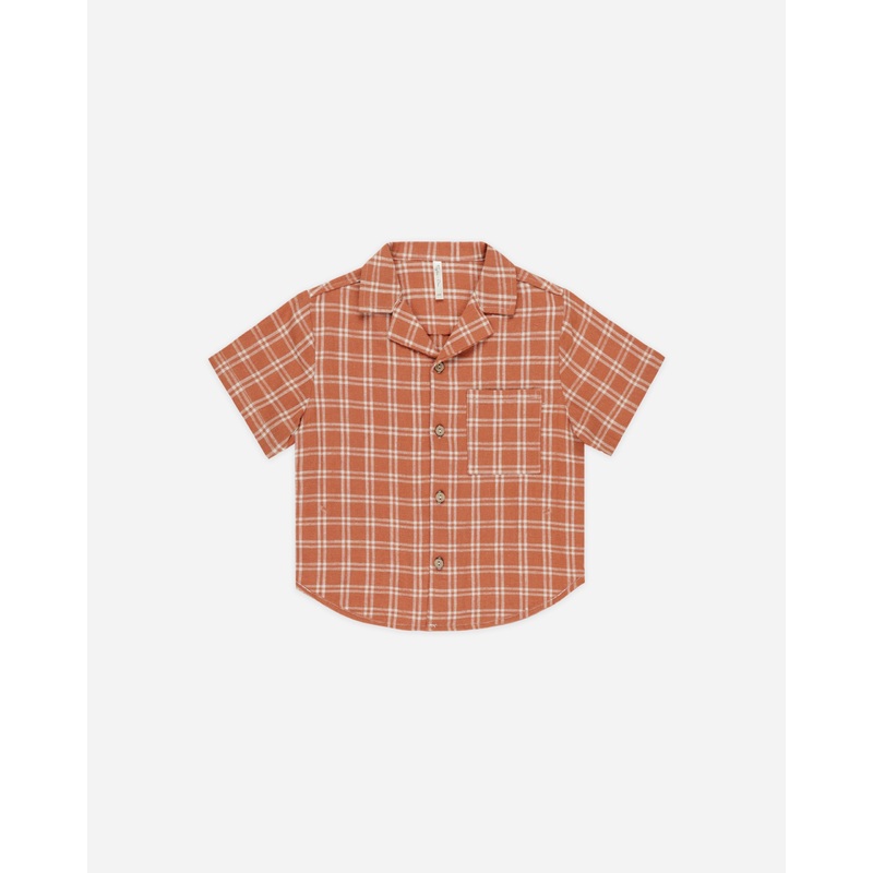 Lapel Collared Shirt || Poppy Check