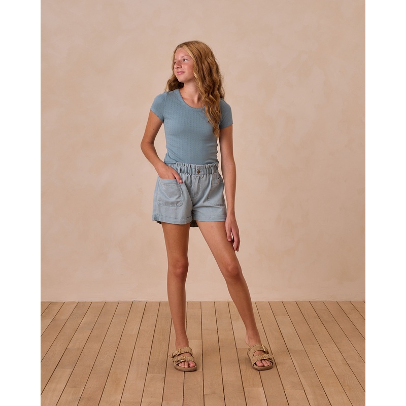 Pointelle Tee | Ocean|Color|10Y|12Y|14Y|16Y