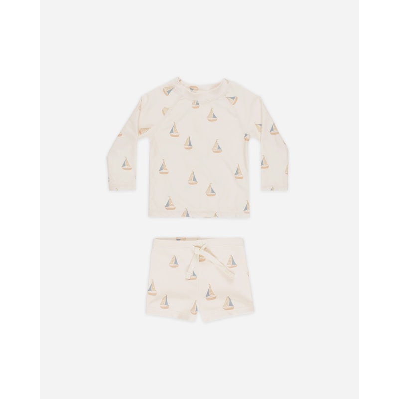 Rashguard Boy Set || Sailboats
