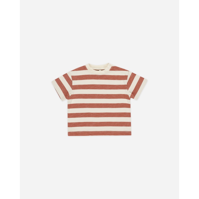 Relaxed Tee || Poppy Stripe|Color|3-6M|6-12M|12-18M|18-24M|2-3Y|4-5Y|6-7Y|8-9Y