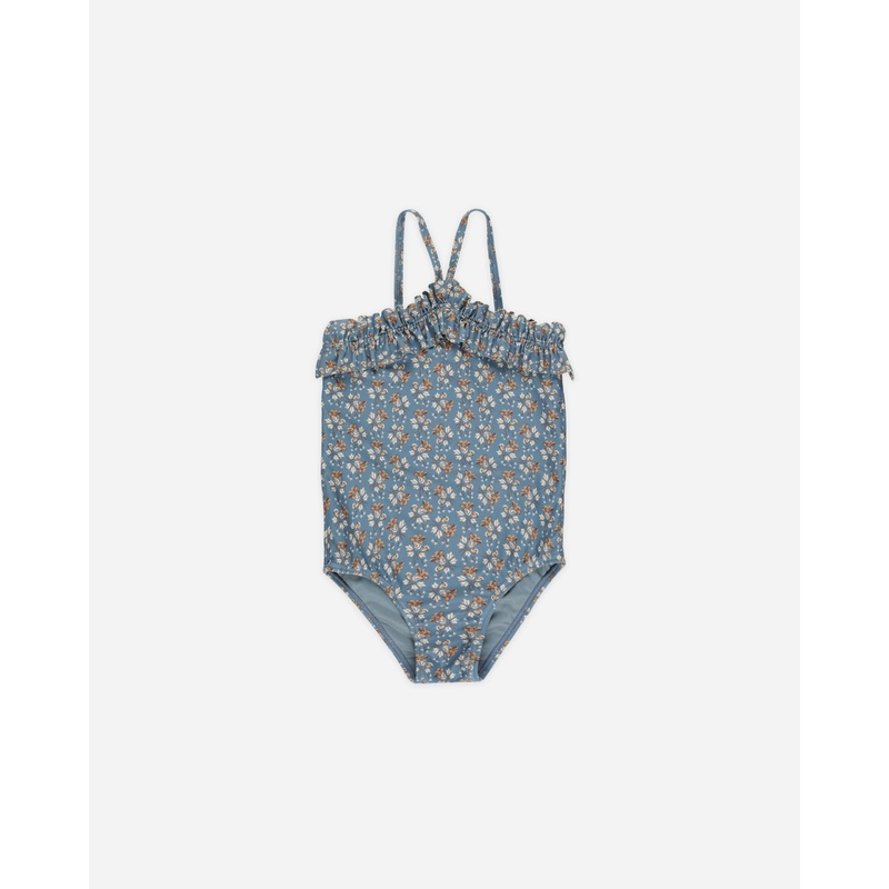 Rouched One-piece || Blue Floral