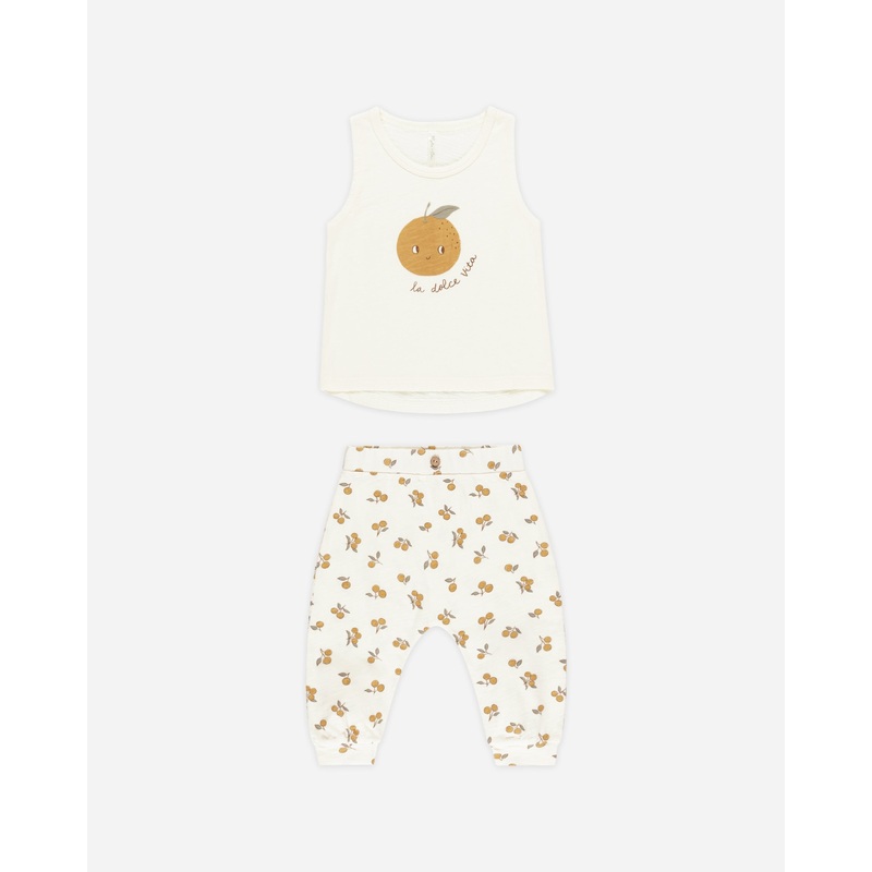 Tank + Slouch Pant Set || Oranges