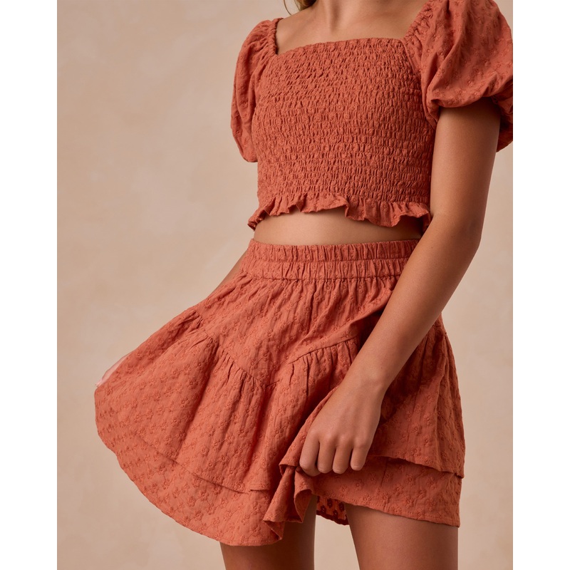 Tiered Mini Skirt | Poppy|Color|10Y|12Y|14Y|16Y