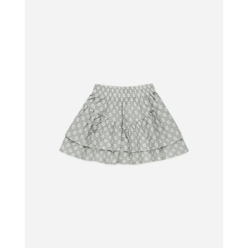 Tiered Mini Skirt || Seafoam|Color|2-3Y|4-5Y|6-7Y|8-9Y