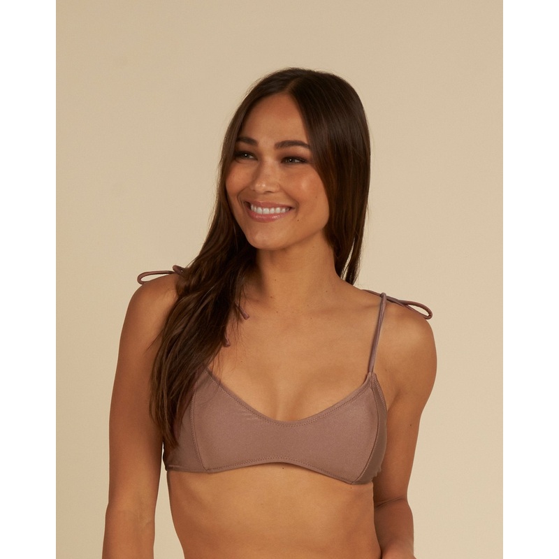 Alba Bikini Top | Mulberry Shimmer