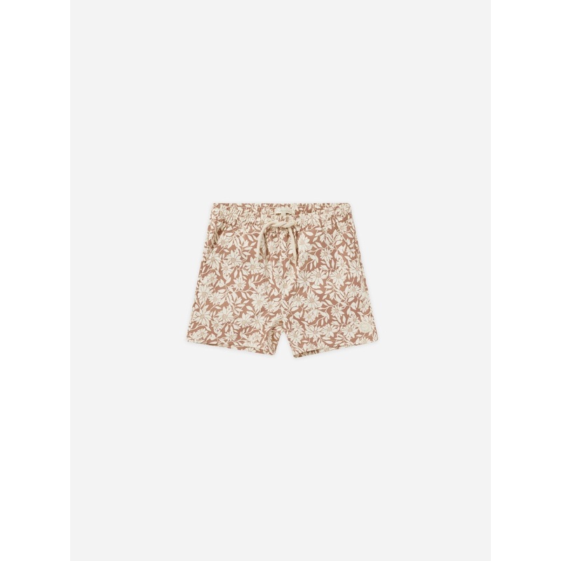 Boardshort || Plumeria|Natural|3-6m|6-12m|12-18m|18-24m|2-3y|4-5y|6-7y|8-9y|10-12y