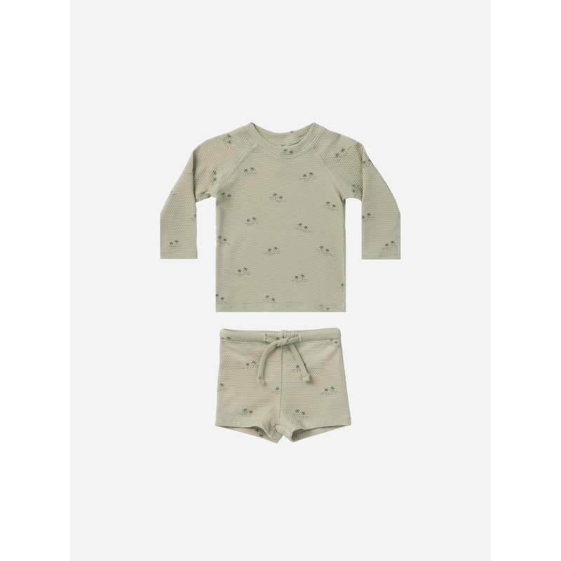 Boys Rashguard + Short Set || Palm Trees