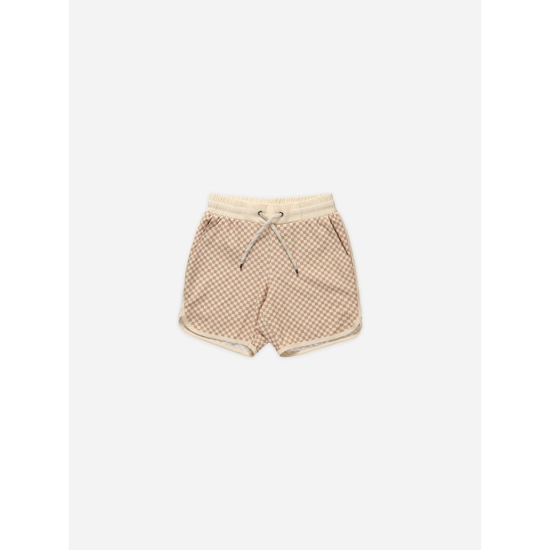 Del Mar Short || Clay Micro Check
