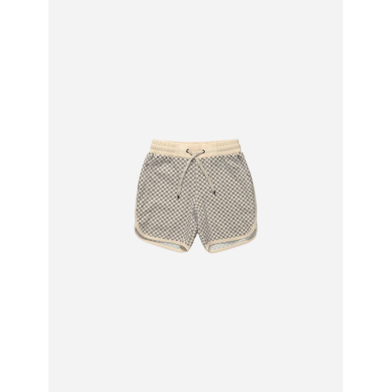 Del Mar Short || Grey Micro Check