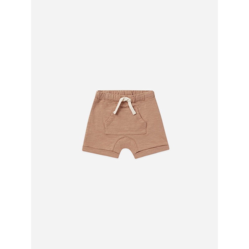 Front Pouch Short || Clay|Clay|0-3m|3-6m|6-12m|12-18m|18-24m|2-3y