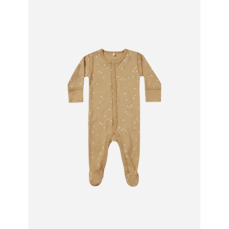 Full Snap Footie  ||  Stars|Ivory|NB|0-3m|3-6m|6-12m|12-18m
