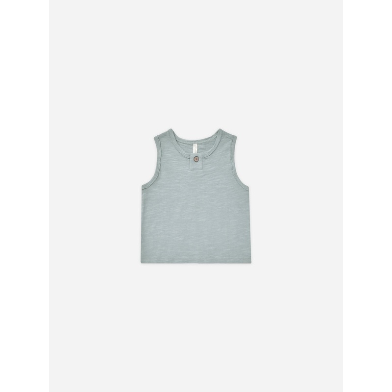 Jersey Button Tank || Blue|Blue|0-3m|3-6m|6-12m|12-18m|18-24m|2-3y