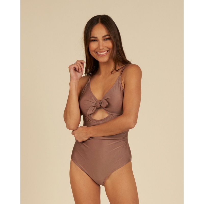 Keyhole One-Piece | Mulberry Shimmer