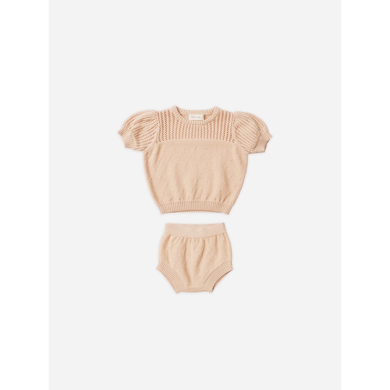 Pointelle Knit Set || Shell|Shell|0-3m|3-6m|6-12m|12-18m|18-24m|2-3y|4-5y