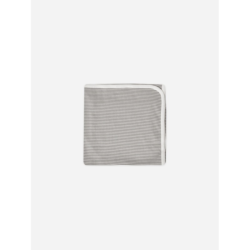 Ribbed Baby Blanket || Lagoon Micro Stripe
