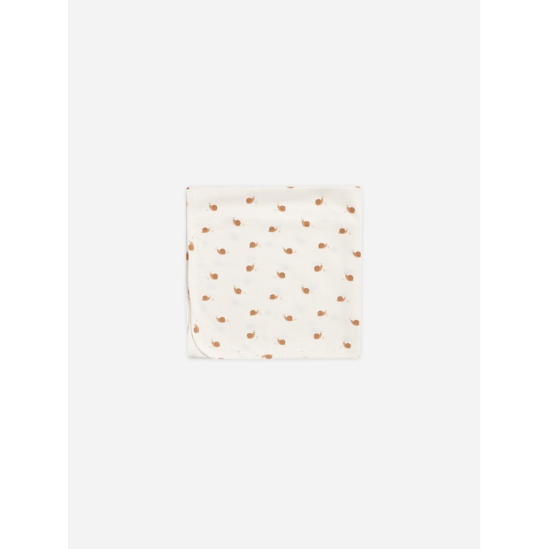 Ribbed Baby Blanket || Snails|Ivory|One Size