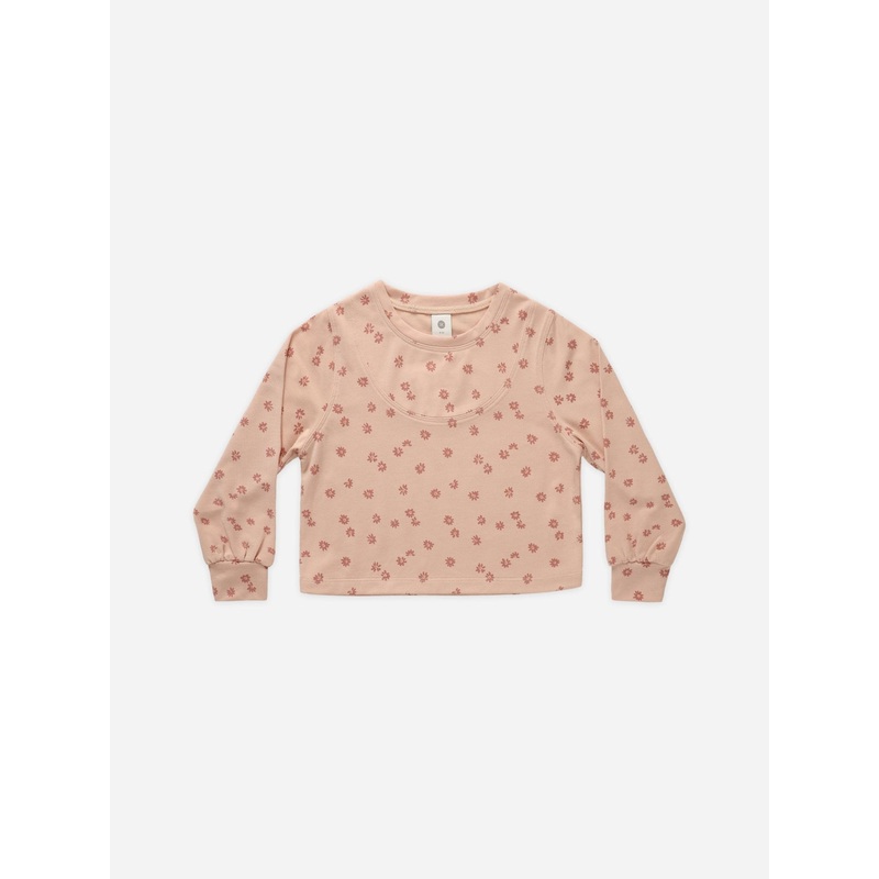 Scoop Long Sleeve || Pink Daisy