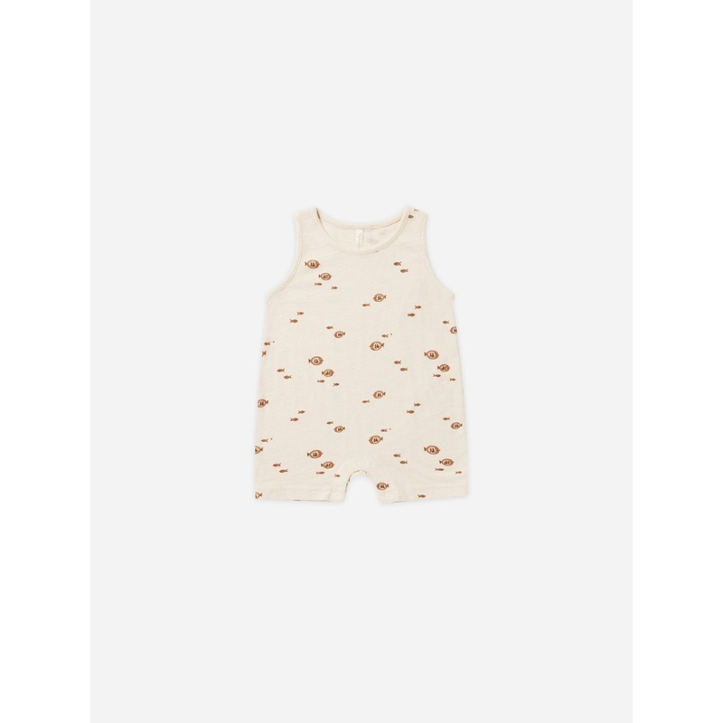 Sleeveless One-Piece || Fish|Natural|0-3m|3-6m|6-12m|12-18m|18-24m|2-3y