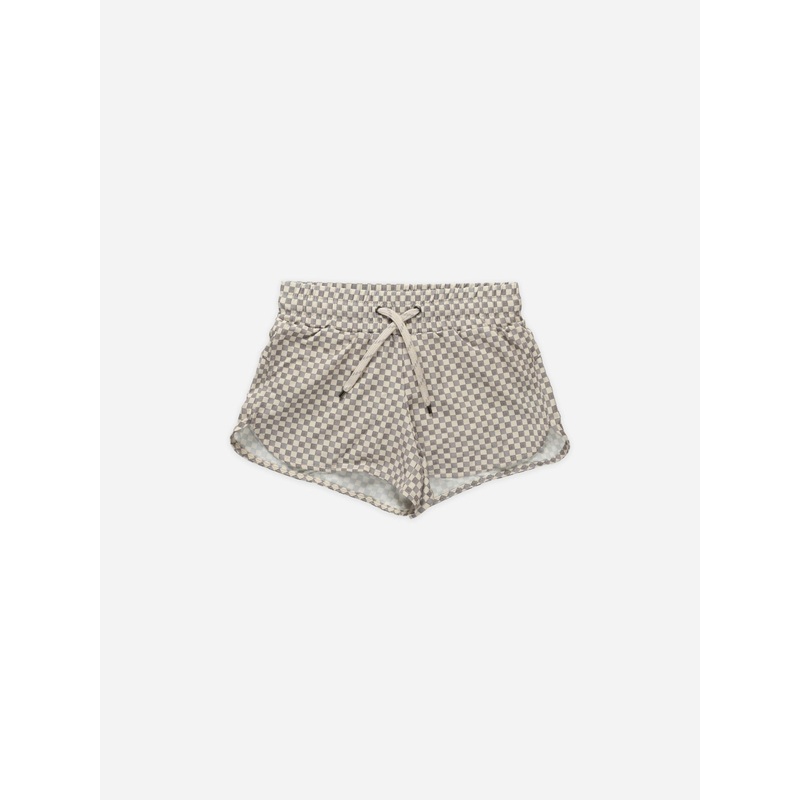 Speed Short || Grey Micro Check