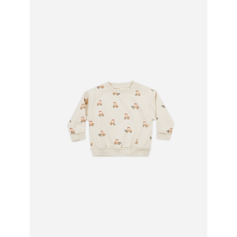 Sweatshirt || Tractors|Natural|0-3m|3-6m|6-12m|12-18m|18-24m|2-3y|4-5y
