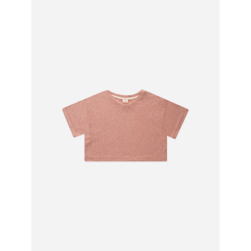 Tech Crop Tee || Heathered Lipstick