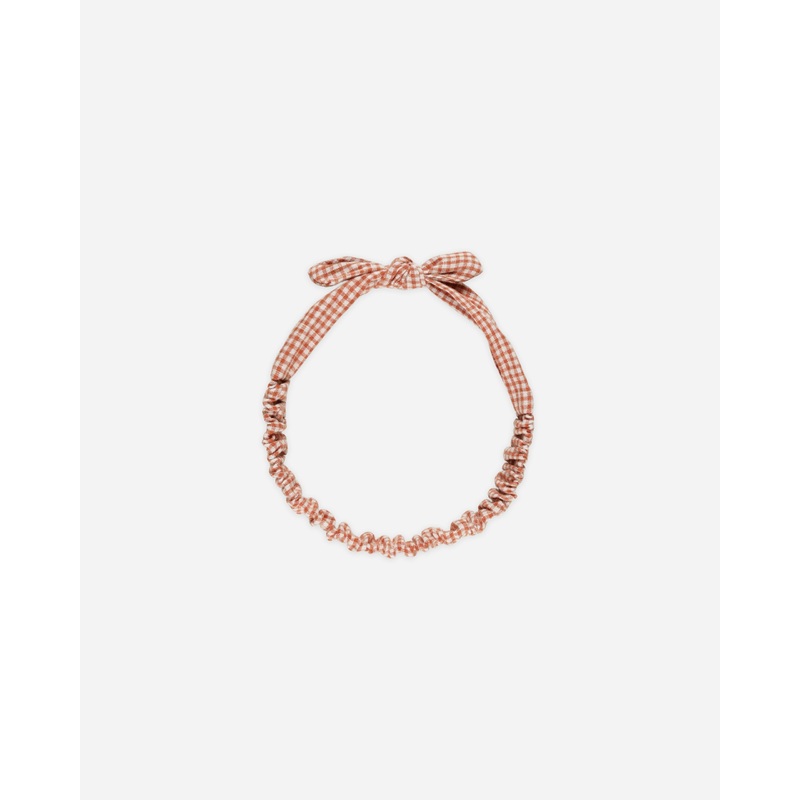 Baby Bow Headband || Poppy Gingham