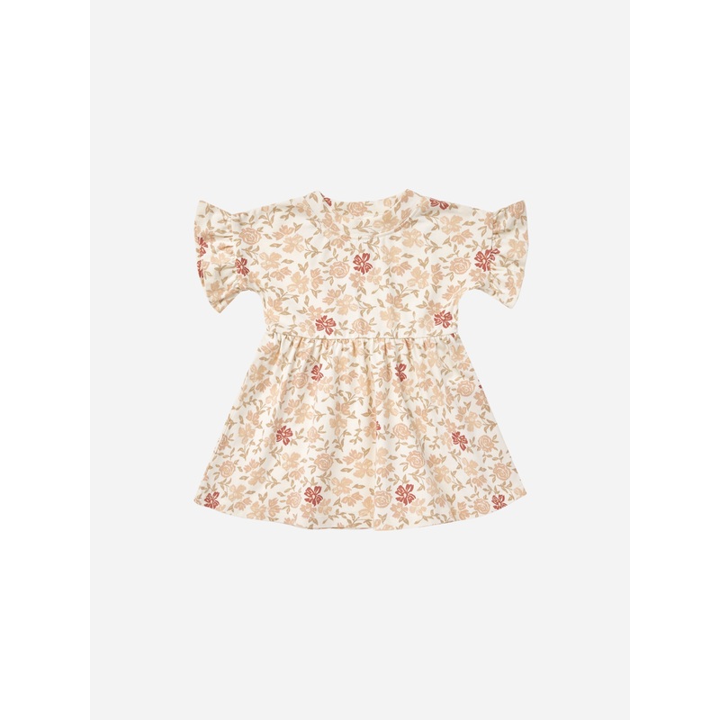 Babydoll Dress || Pink Floral|3-6m|6-12m|12-18m|18-24m|2-3y|4-5y|6-7y|8-9y|10-12y