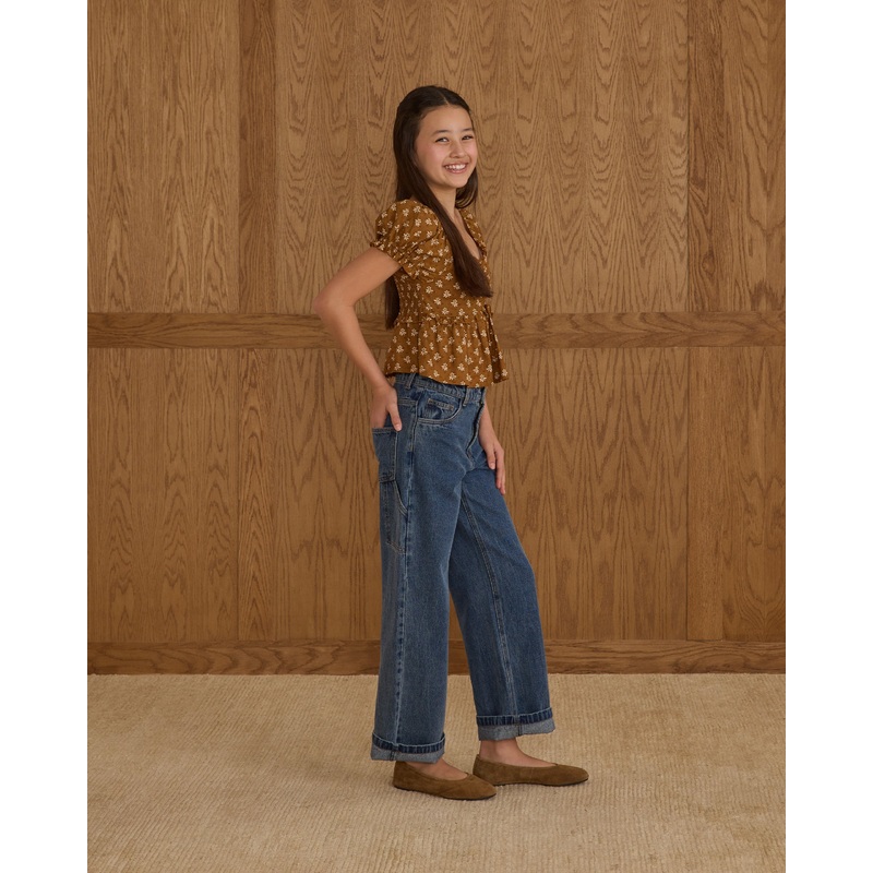 Baggy Wide Leg Pant || Indigo Denim Teen