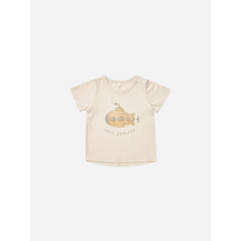 Basic Tee || Submarine|Natural|0-3m|3-6m|6-12m|12-18m|18-24m|2-3y|4-5y|6-7y|8-9y|10-12y