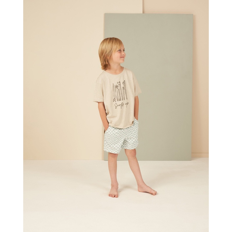 Boardshort || Seafoam Check|Sea|3-6m|6-12m|12-18m|18-24m|2-3y|4-5y|6-7y|8-9y|10-12y