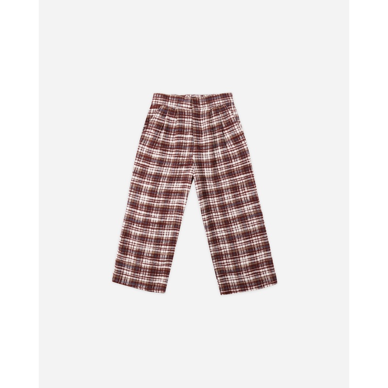 Brooklyn Trouser || Burgundy Plaid