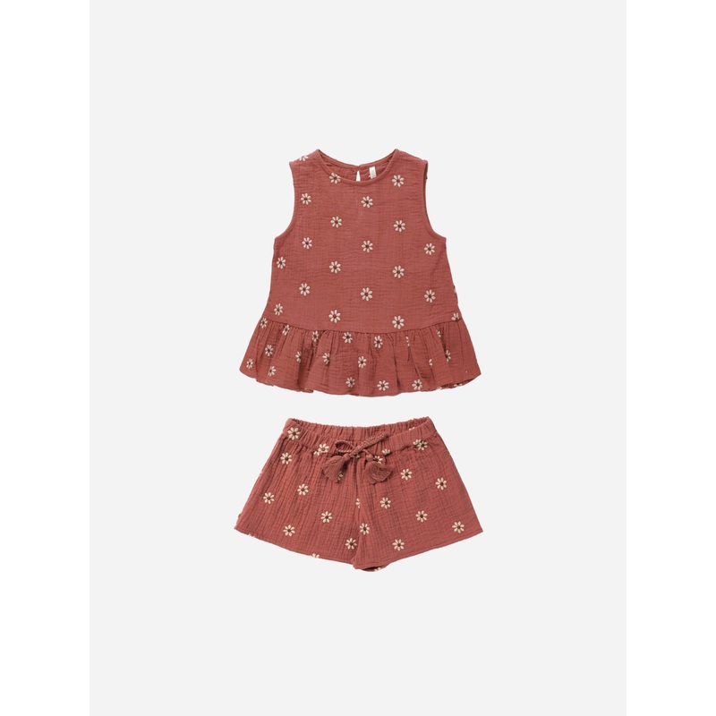 Carrie Set || Embroidered Daisy