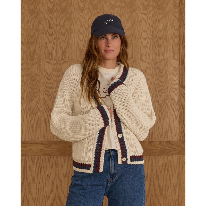 Collegiate Cardigan | Natural|XS|S|M|L|XL