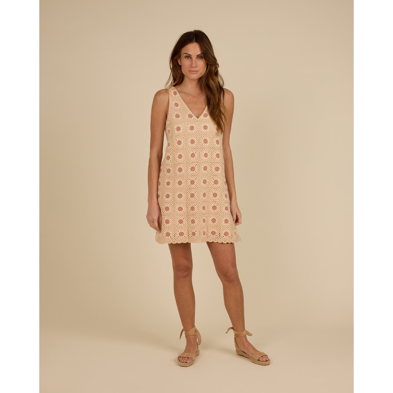 Crochet Mini Dress  |  Floral|Floral Multi|XS|S|M|L|XL