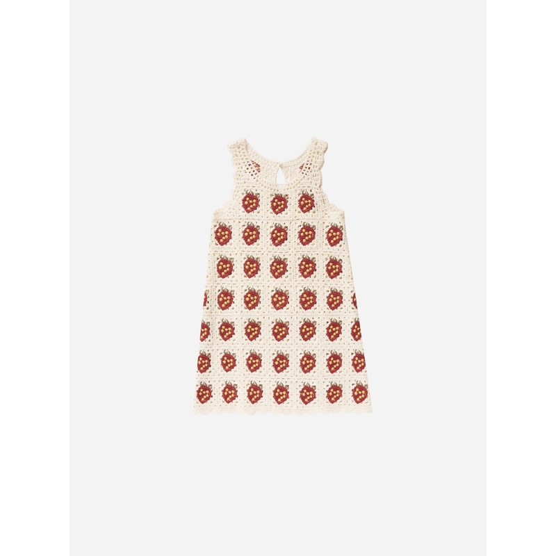 Crochet Tank Mini Dress || Strawberry