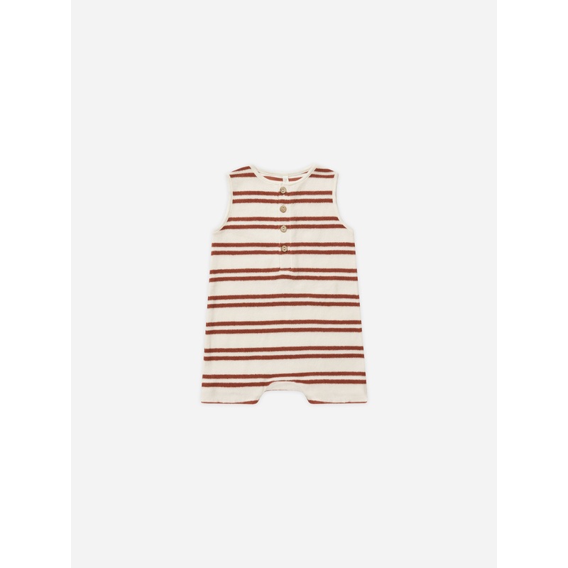Davis Romper || Red Stripe|0-3m|3-6m|6-12m|12-18m|18-24m|2-3y
