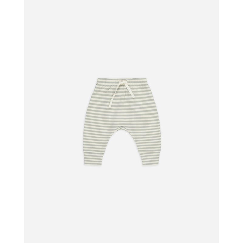 Drawstring Pant || Sage Stripe