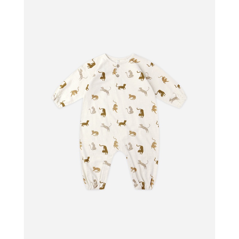 Henley Jumpsuit || Tigers|0-3M|3-6M|6-12M|12-18M|18-24M|2-3Y