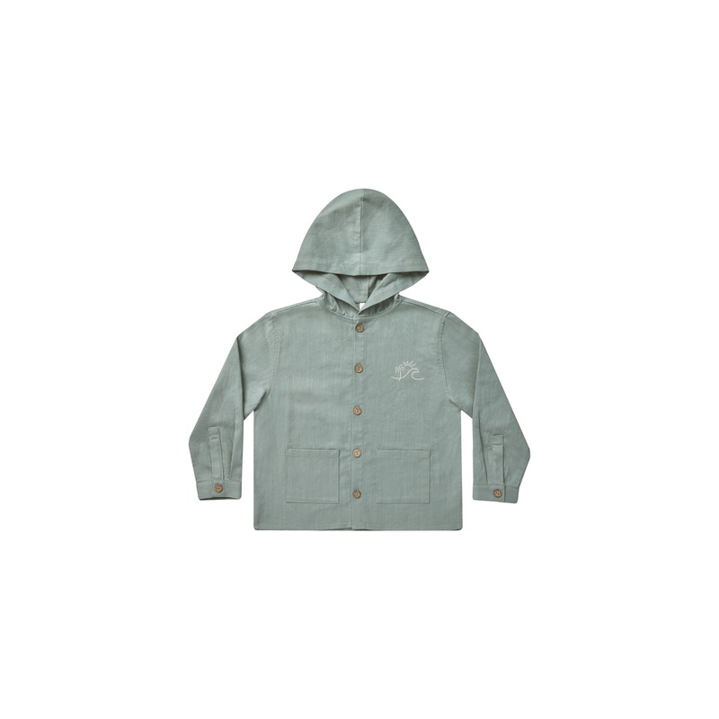 Hooded Overshirt  ||  Aqua|Aqua|6-12m|12-18m|18-24m|2-3y|4-5y|6-7y|8-9y|10-12y