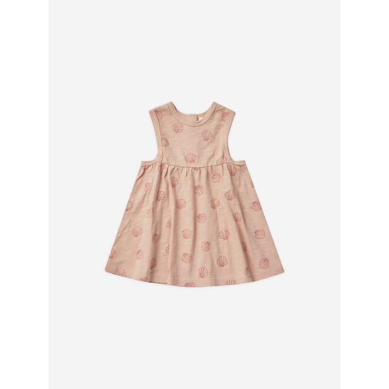 Layla Dress || Seashell|Shell|0-3m|3-6m|6-12m|12-18m|18-24m|2-3y|4-5y|6-7y|8-9y|10-12y