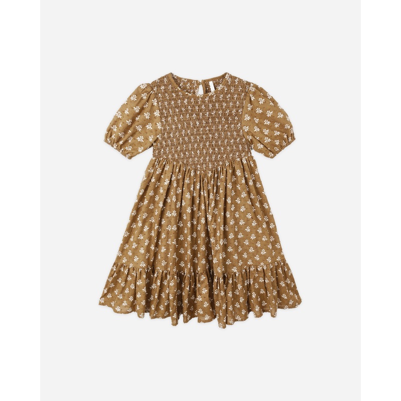 Lydia Dress || Golden Fleur|2-3Y|4-5Y|6-7Y|8-9Y