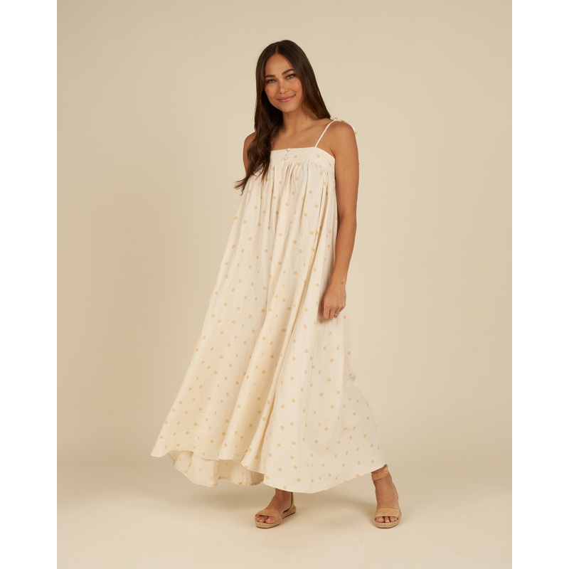 Malea Dress | Yellow Polka Dot