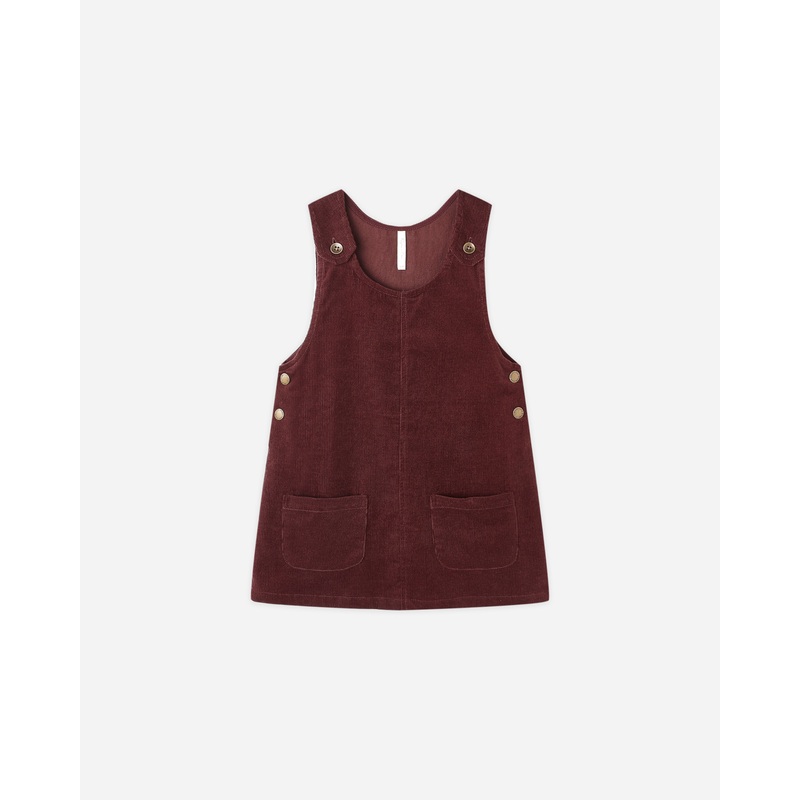 Odette Overall Dress || Burgundy