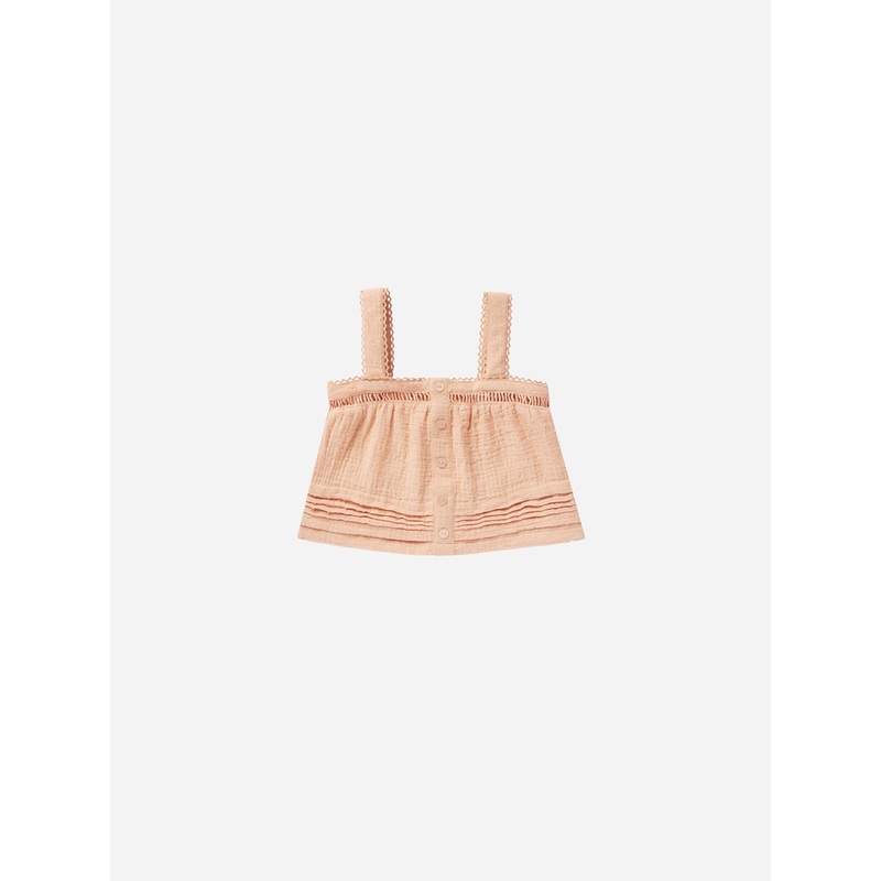 Pleat Tank || Apricot|2-3y|4-5y|6-7y|8-9y|10-12y