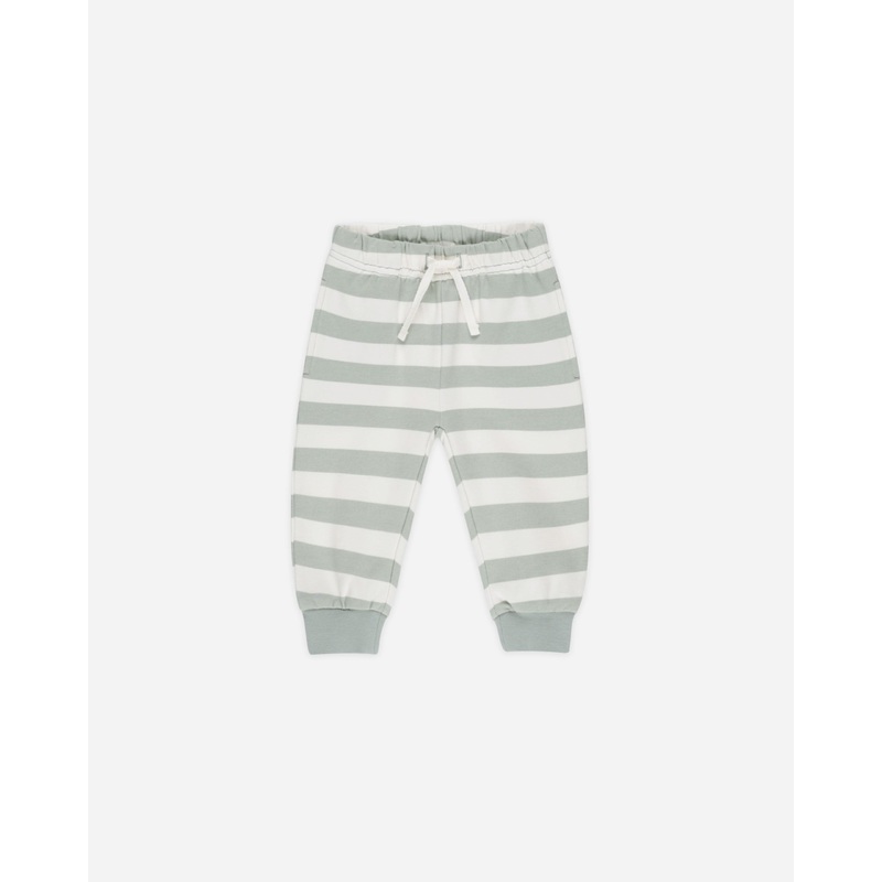 Relaxed Sweatpant || Sage Stripe
