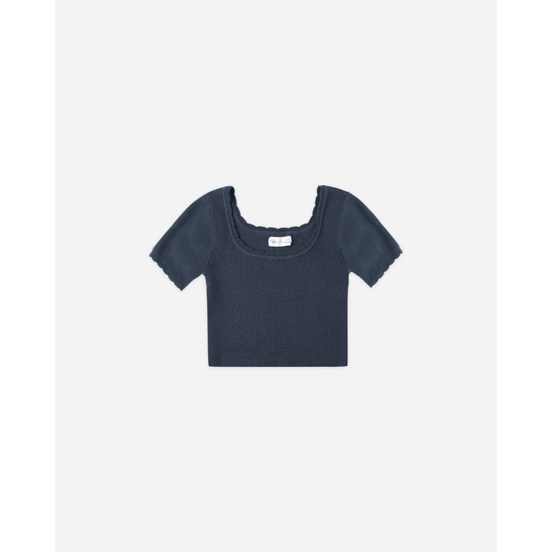 Scallop Tee || Navy|2-3Y|4-5Y|6-7Y|8-9Y