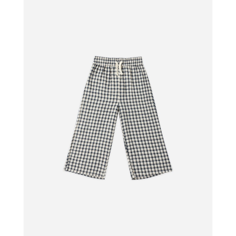 Wide Leg Pant || Navy Check|2-3Y|4-5Y|6-7Y|8-9Y