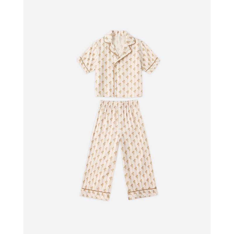 Woven Pajama Set || Golden Bloom