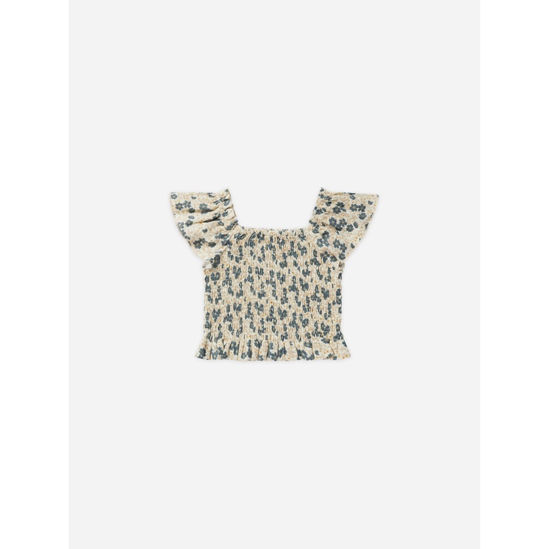 Zayla Top || Blue Ditsy|2-3y|4-5y|6-7y|8-9y|10-12y